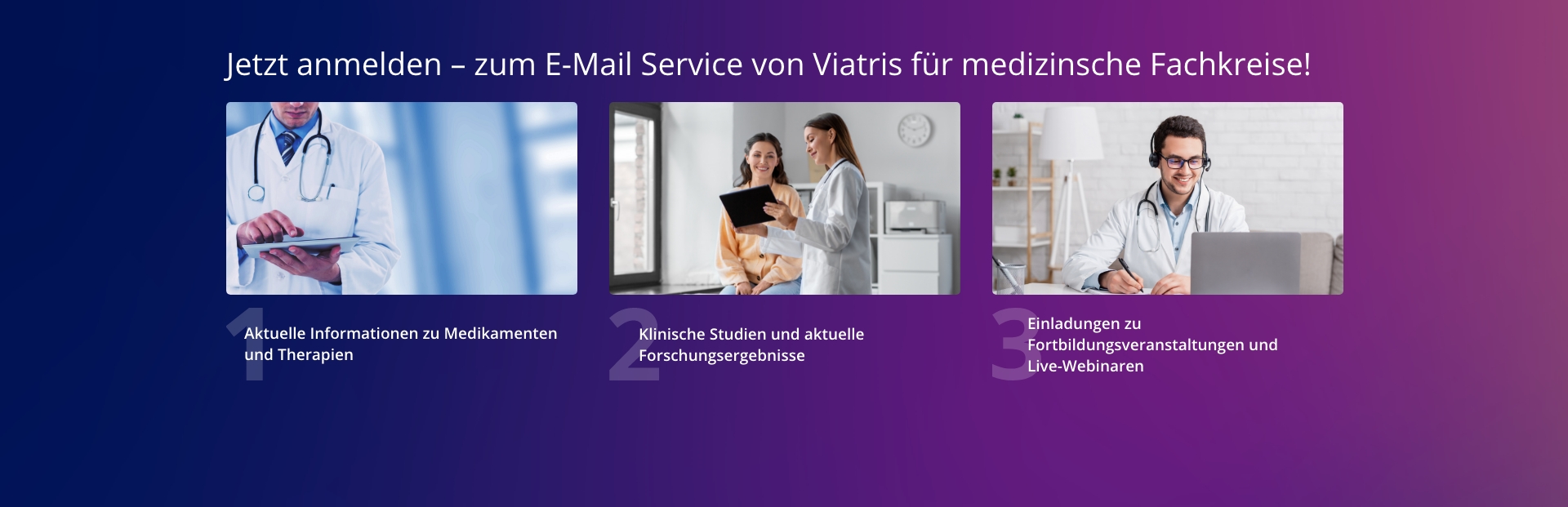 E-Mail Service von Viatris für medizinische Fachkreise