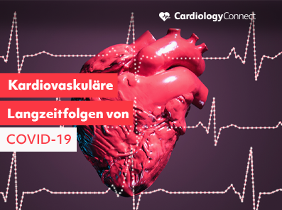 Herz mit Videotitel: Kardiovaskuläre Langzeitfolgen von COVID-19