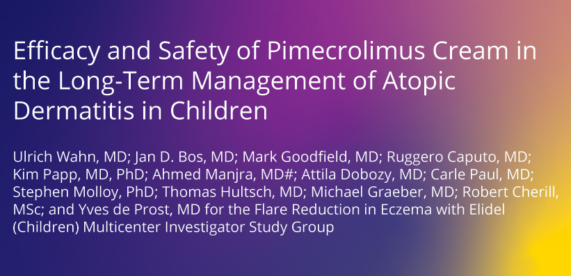 Publikation Efficacy and safety of pimecrolimus cream in the long-term management of atopic dermatitis in children
