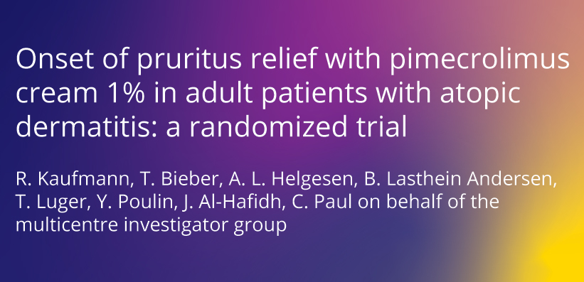 Publikation Onset of pruritus relief with pimecrolimus cream 1% in adult patients with atopic dermatitis: a randomized trial