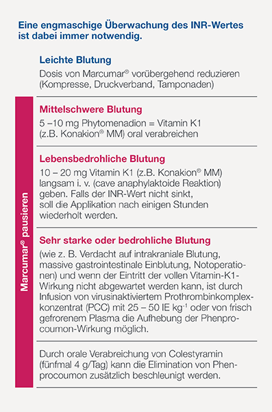 Abbildung zeigt die Überwachung des INR-Wertes